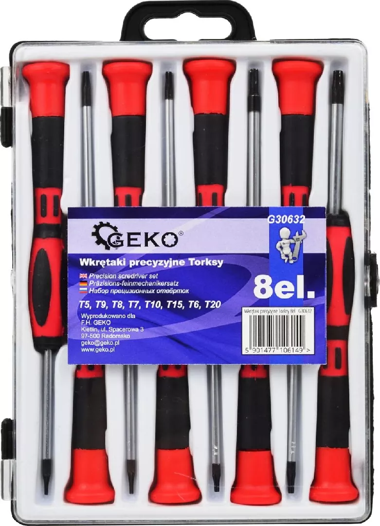 Geko Wkrętaki precyzyjne Torksy 8el/do tel
