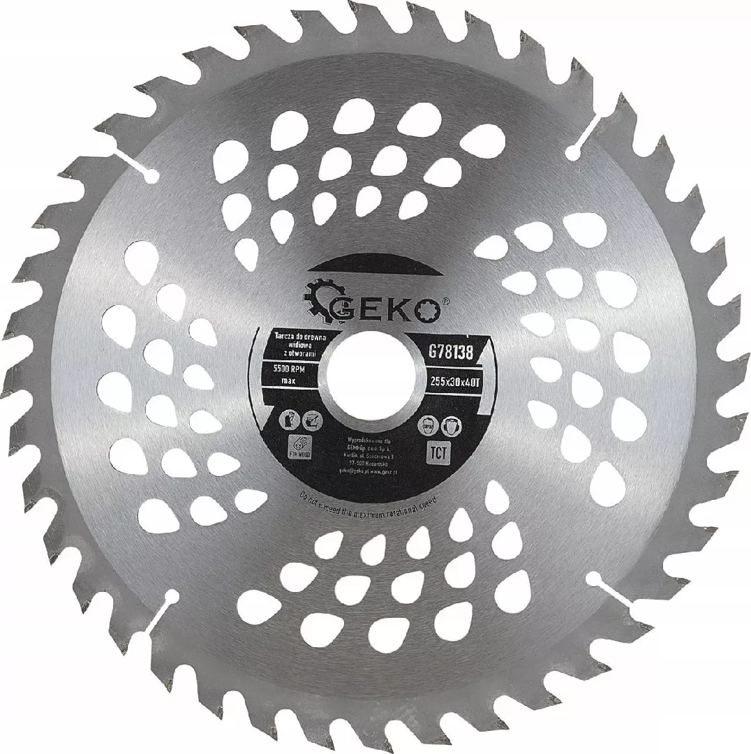 Geko Tarcza do drewna 255x30x40T(otwory) (25)