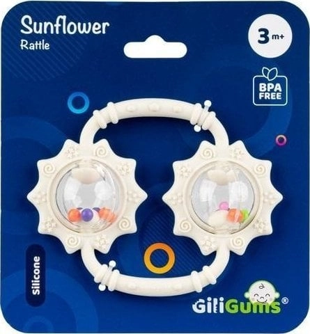 Sunflowers beige rattle 5905692300580