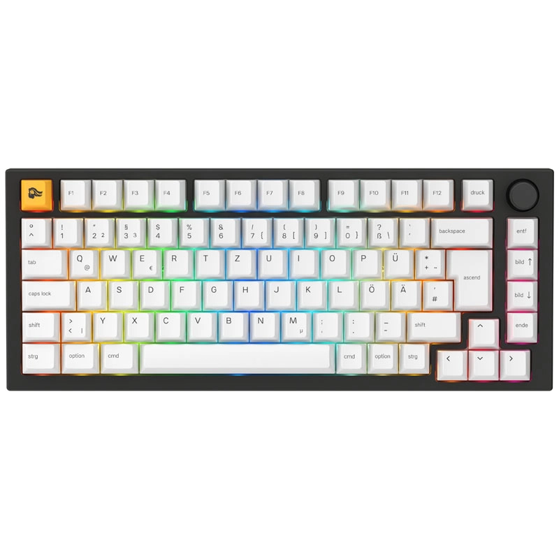 Glorious GMMK Pro Black Slate 75% TKL Tastatur — iepriekš uzbūvēts, ISO DE izkārtojums — schwarz