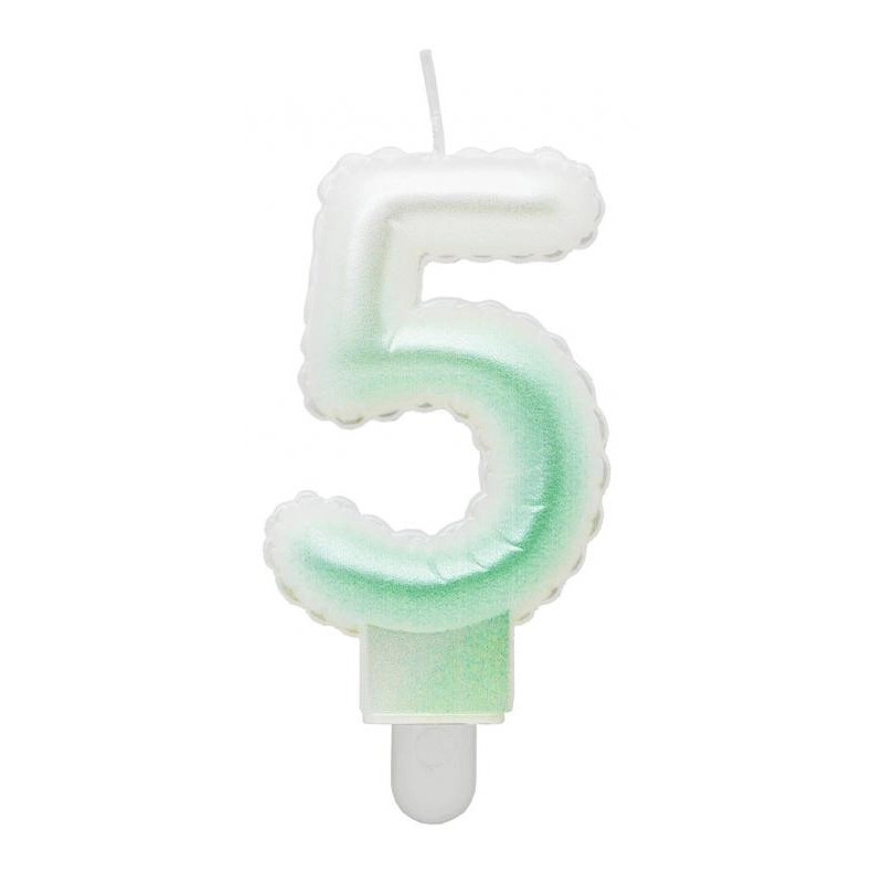 GoDan Candle Cyfra5 ombre pearl white-green