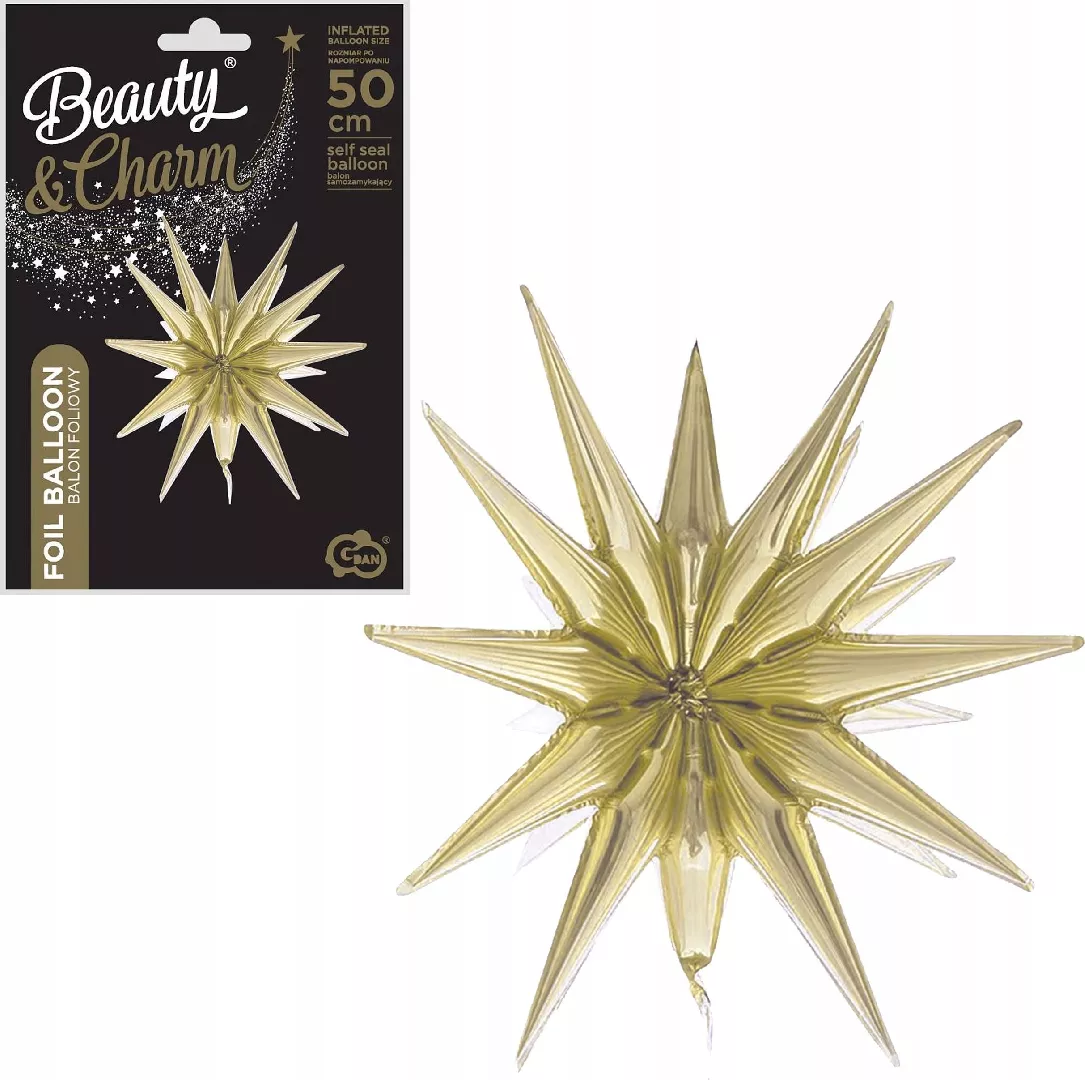 GoDan Foil Balloon Star 3D champagne
