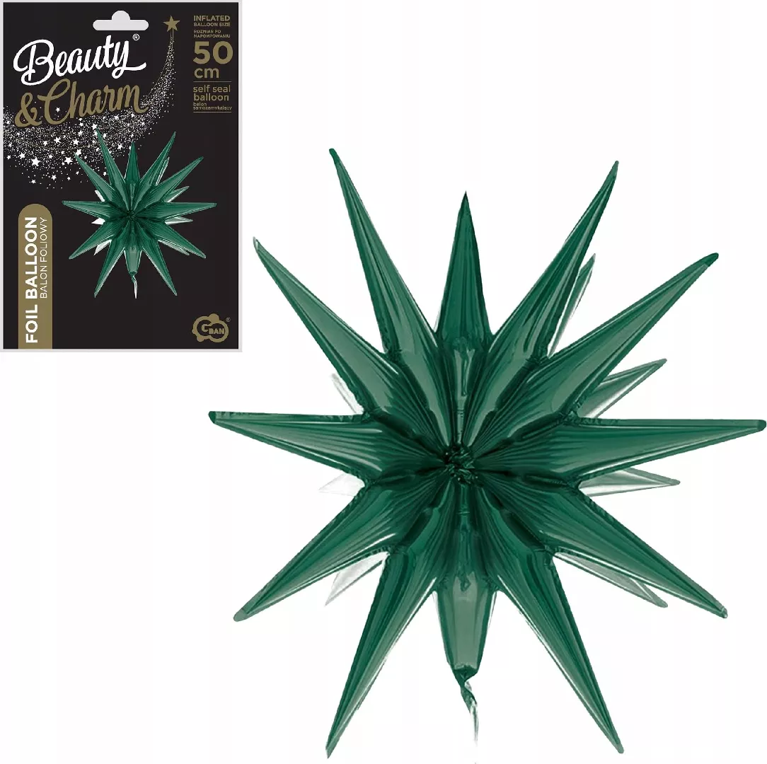 GoDan Foil Balloon Star 3D green