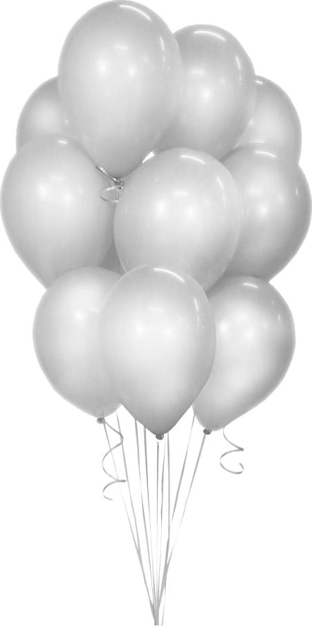 Balloons 12" BC metal silver A10