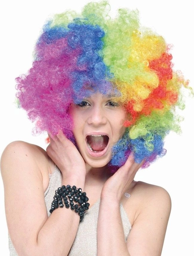 GoDan Rainbow afro wig - 1