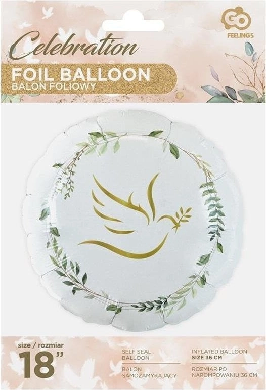 GoDan Balon foliowy Gołąbek z listkami