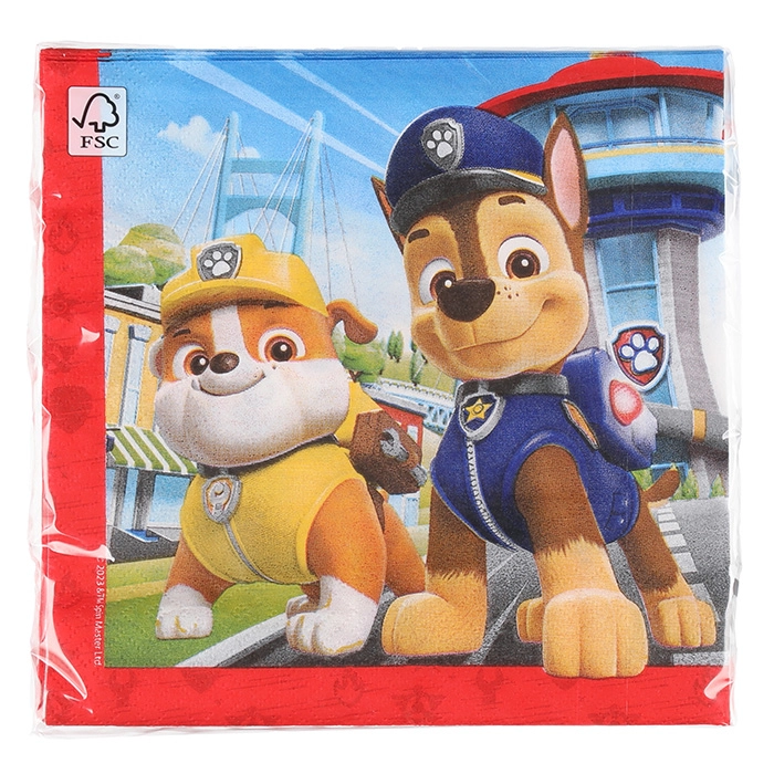 Paw Patrol paper napkins 33x33cm 20