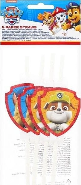 Paper tubes with Paw Patrol medallion