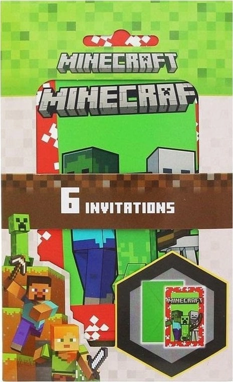Zaproszenia z kopertami Minecraft 6szt 5201184956588