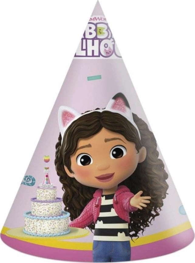 Gabby````s Dollhouse paper hats  6 pcs