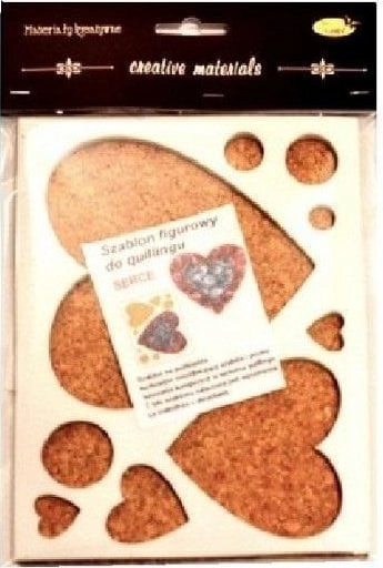 Figured heart quilling template 14.5x19cm