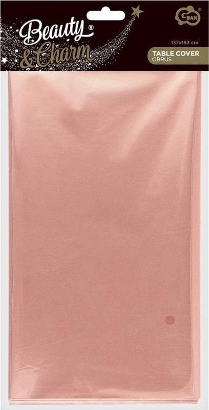 BC foil tablecloth  metallic  pink and