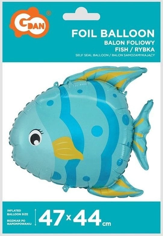 Fish foil balloon 47x44cm 5902973189865