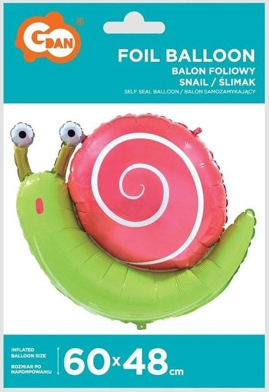 Snail foil balloon 60x48cm 5902973189926