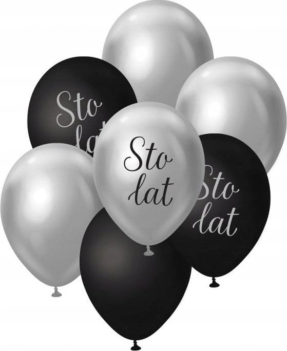 BC BALLOON BOUQUET SILVER AND BLACK