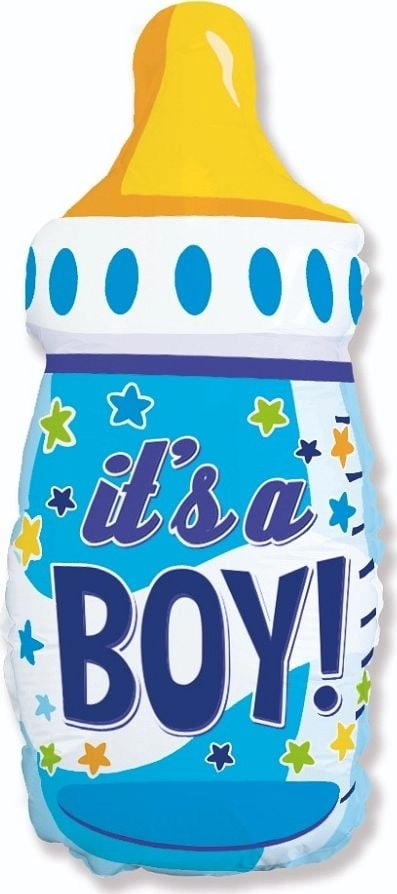 Foil balloon 24" FX Bottle blue