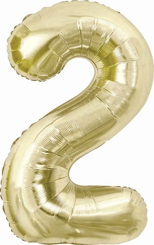 BC foil balloon number 2  champagne