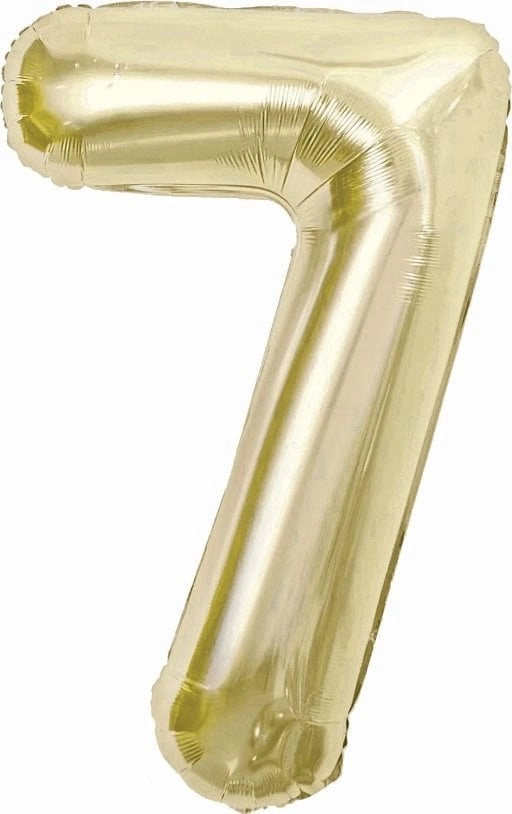 BC foil balloon number 7  champagne