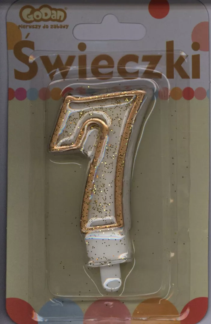 GoDan Number candle with gold rim