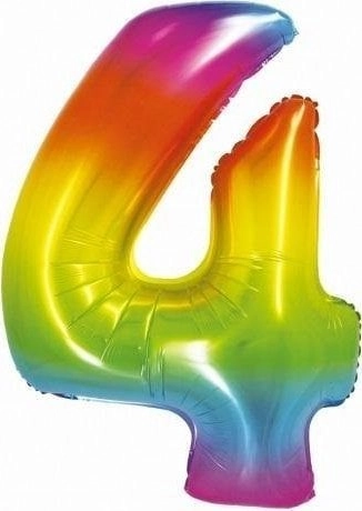 Foil balloon Smart Cyfra4 rainbow 76cm