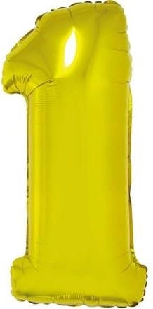 Foil balloon number "1" gold