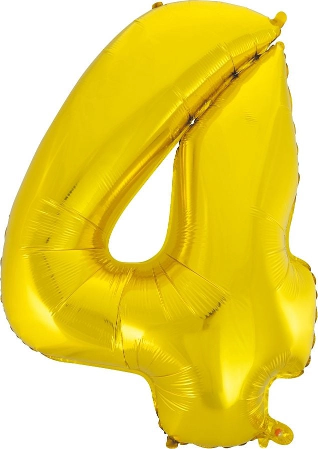 GoDan Foil balloon number `4` gold