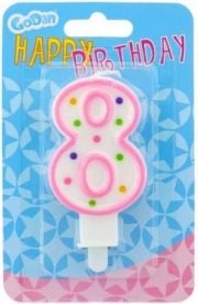 GoDan Birthday candle  number 8  with