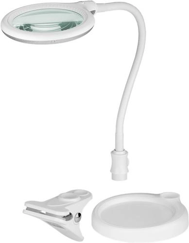 LED magnifying lamp with base/clamp 6