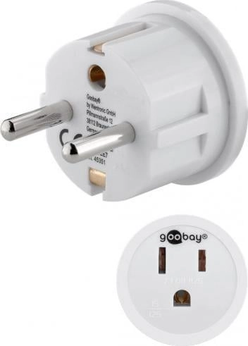 Goobay Mains Adapter US/Japan  White 45351