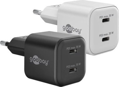 USB-C™ PD GaN dual fast charger