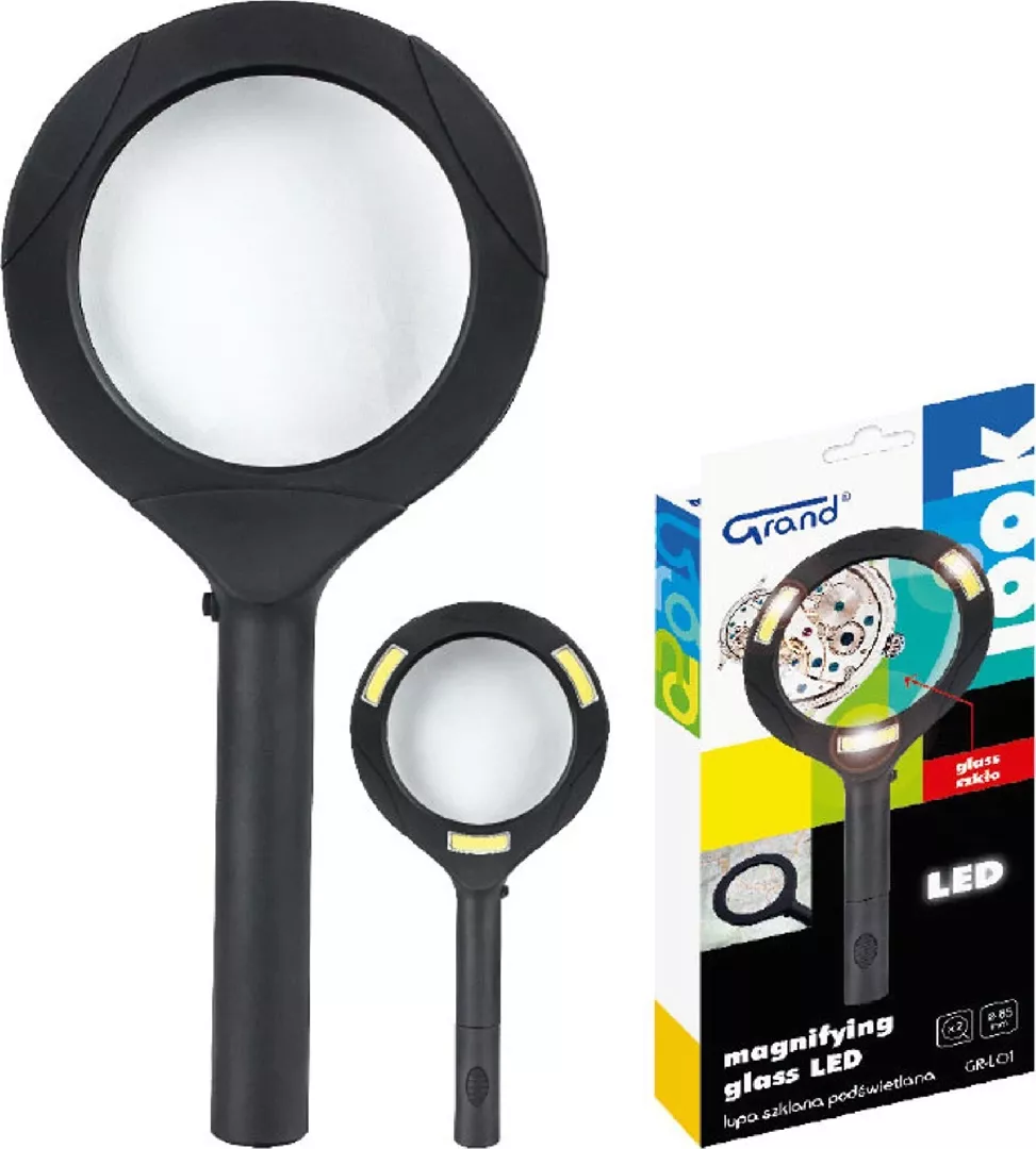85mm glass magnifier with LED backlight