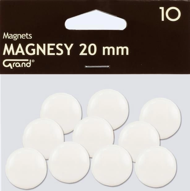 Magnet 20mm white 10pcs GRAND 189193