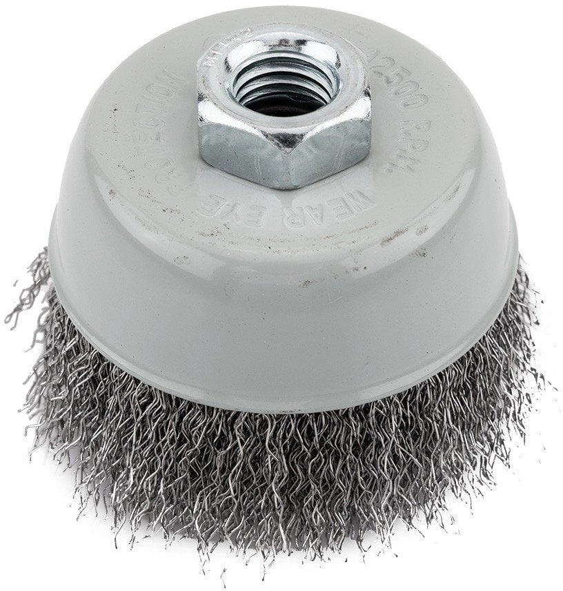 Wire butt brush 75 mm  crimped