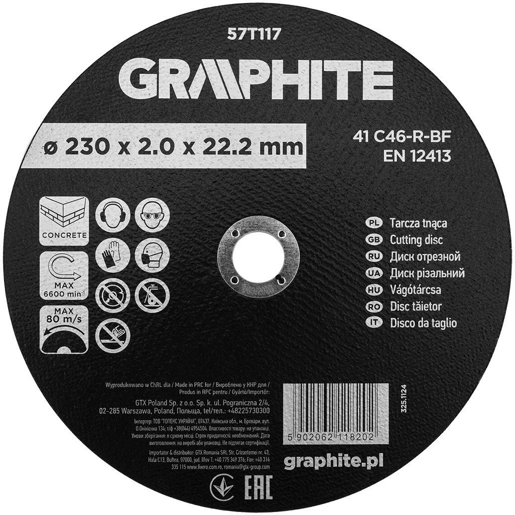 Cutting disc  corundum  for concrete 230