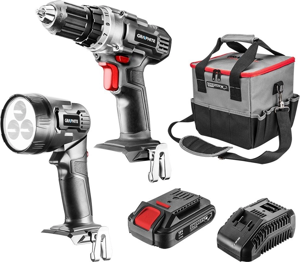Cordless power tool set: drill driver