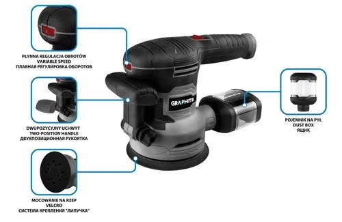 Random orbital sander 450W disc 125/150