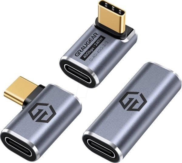 40Gbps USB-C Adapter Aluminium 3er Pack