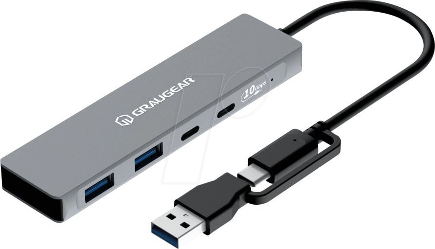 GRAUGEAR 10Gbps USB-HUB 4x USB 3
