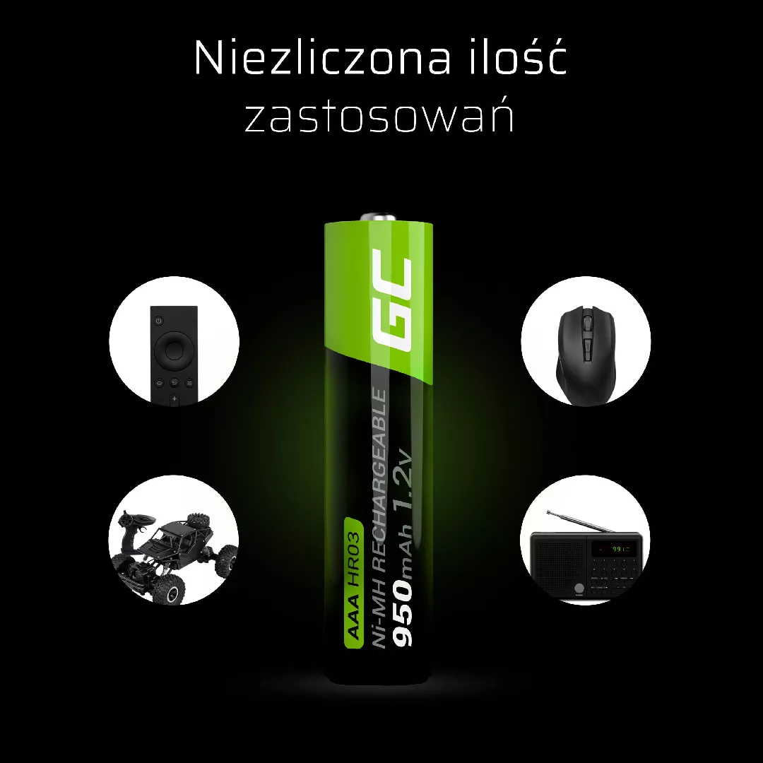 Green Cell Bateria Rechargeable AAA /