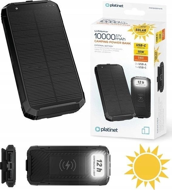 PLATINET POWER BANK 10000 mAh WIRELESS