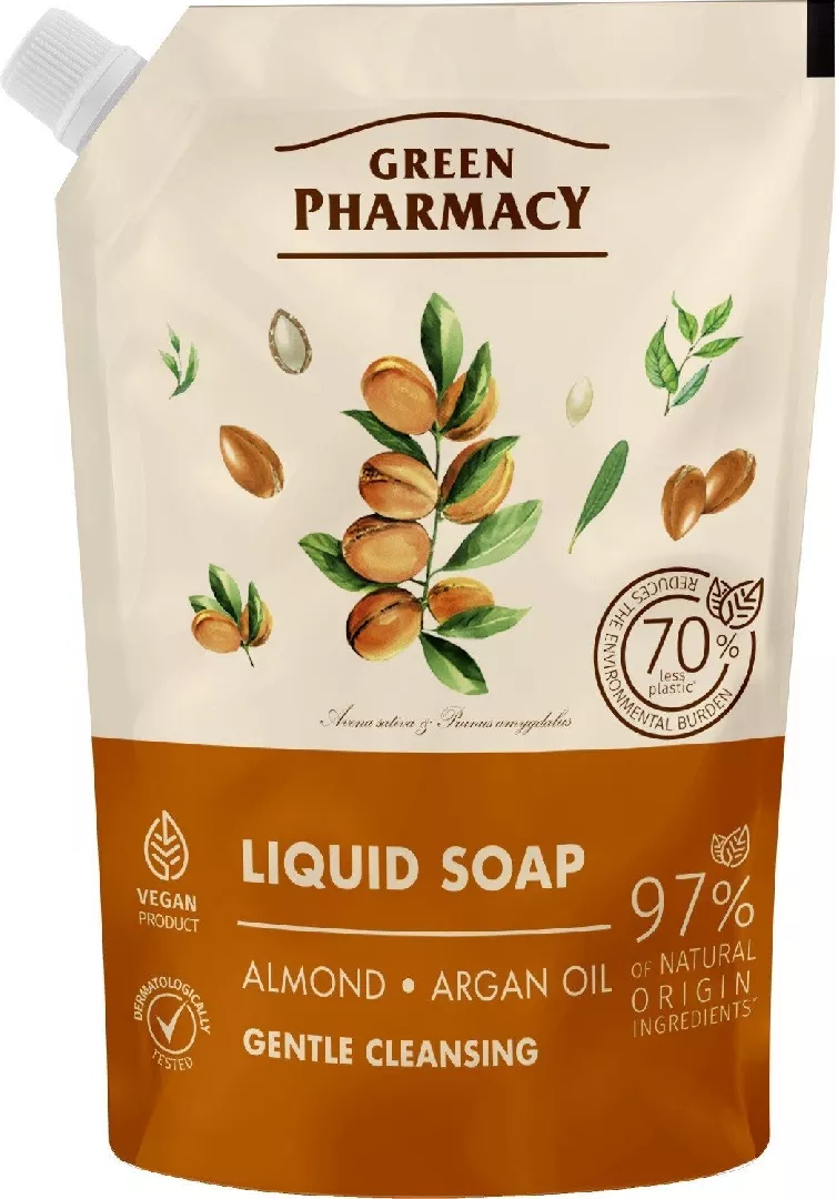 GREEN PHARMACY Mydło w płynie Migdały