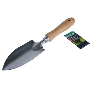 NARROW GARDEN SHOVEL WITH WOODEN HANDLE