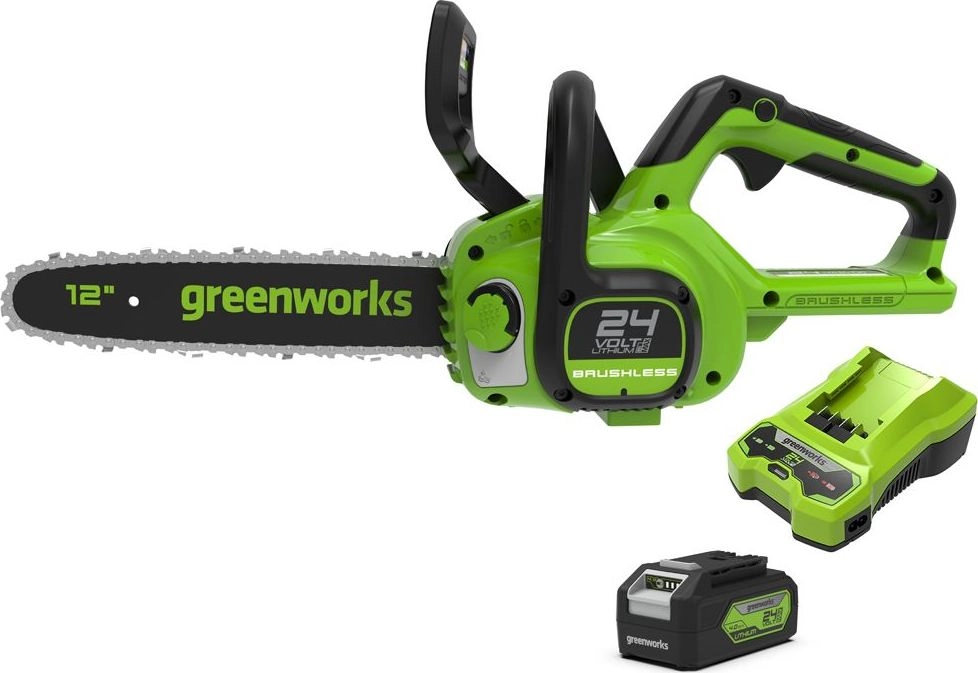Greenworks 24V chainsaw charger + 4Ah