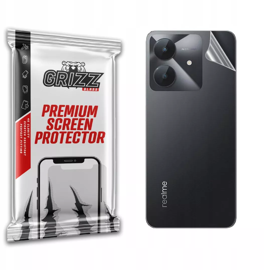 GrizzGlass SatinSkin back foil for Realme