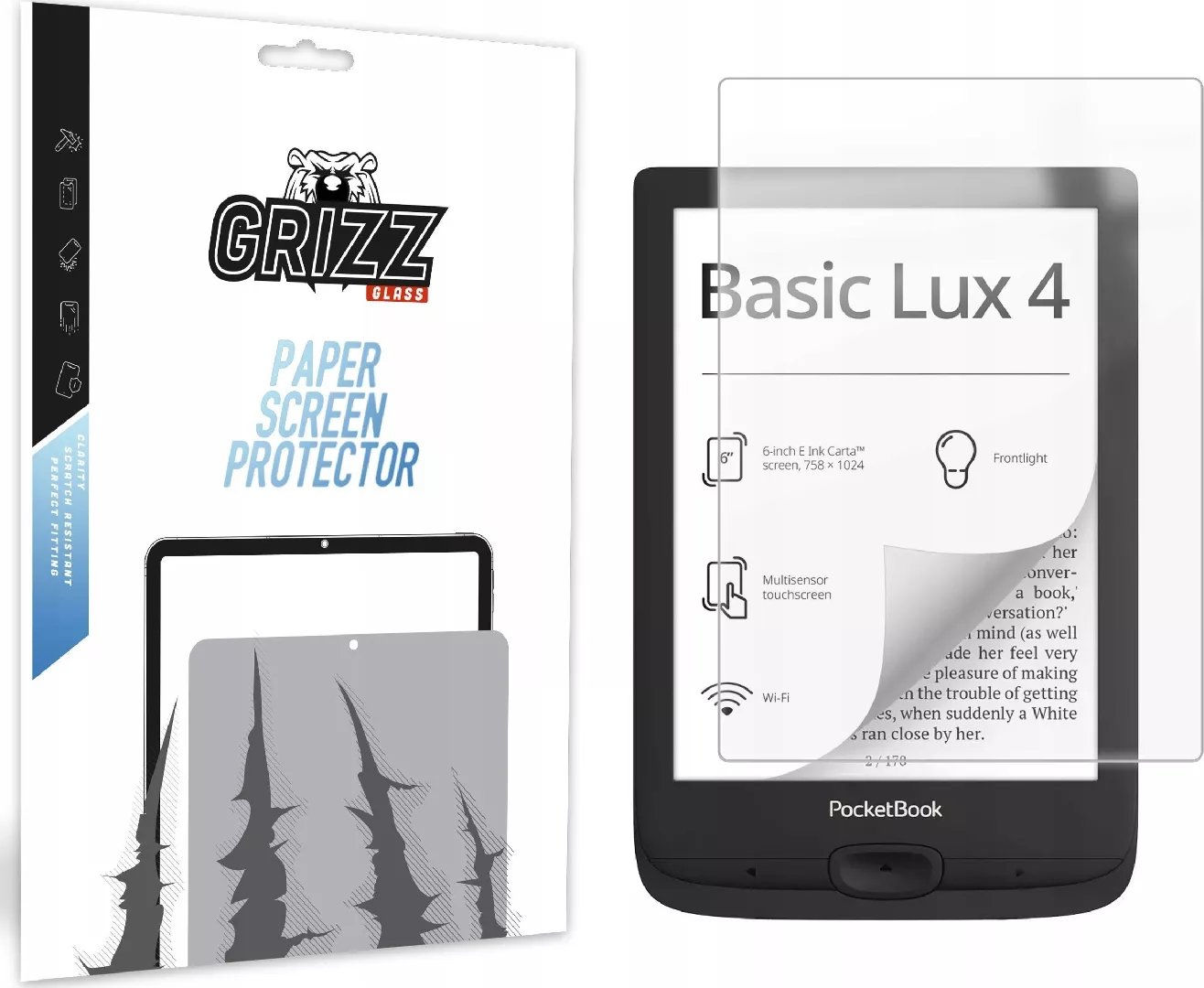 GrizzGlass PaperScreen matte foil for Pocketbook