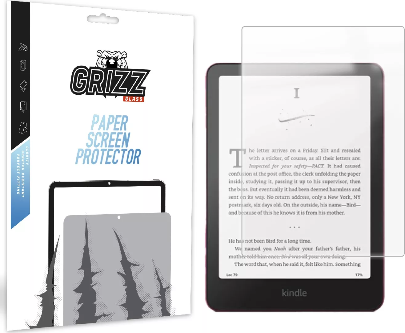 GrizzGlass PaperScreen matte foil for Amazon
