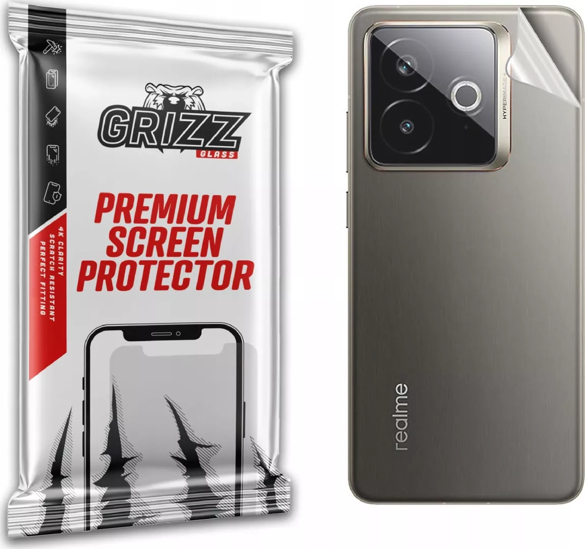 GrizzGlass SatinSkin back foil for Realme