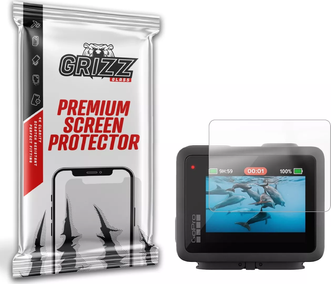 GrizzGlass PaperScreen matte foil for GoPro