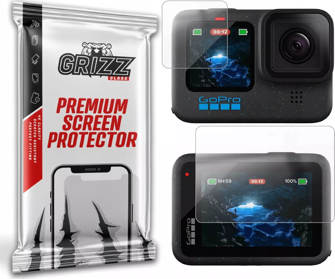 GrizzGlass PaperScreen matte foil for GoPro