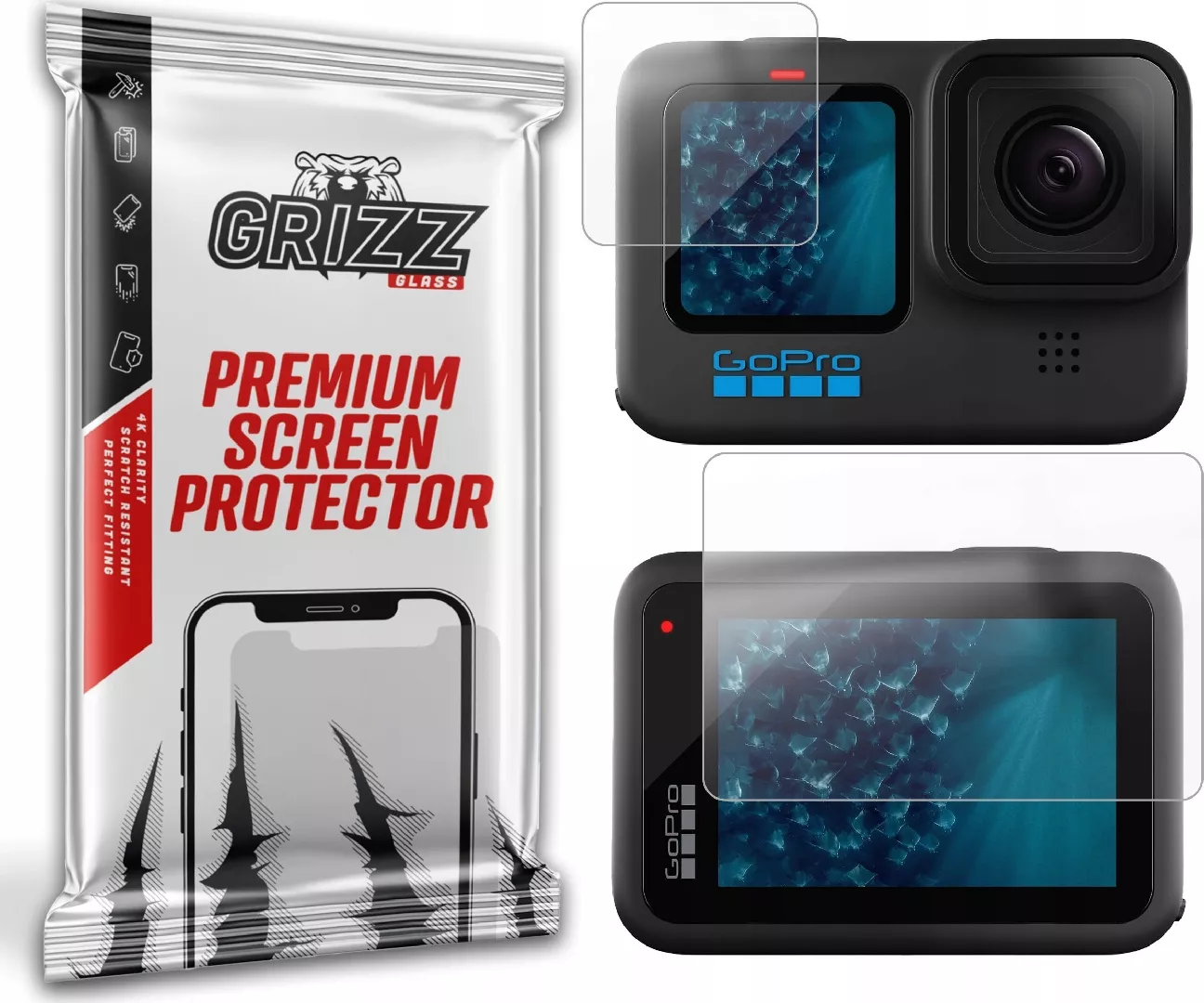 GrizzGlass PaperScreen matte foil for GoPro